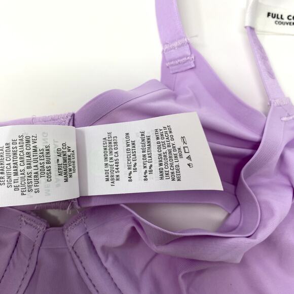 NEW Aerie Smoothez Purple Full Coverage Unlined Underwire Bra 32B - Picture 2 of 3